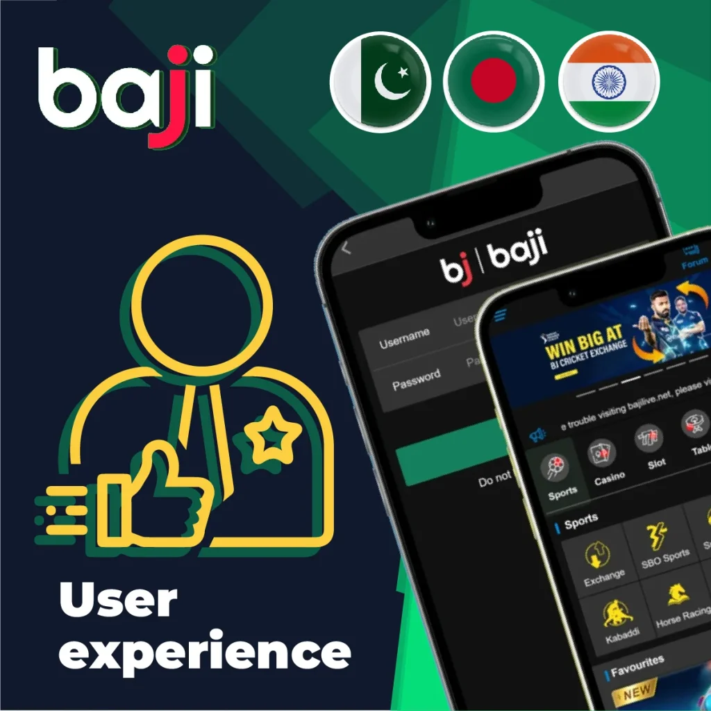 Baji app্লিকেশন এবং ওয়েবসাইটে ব্যবহারকারীর অভিজ্ঞতা